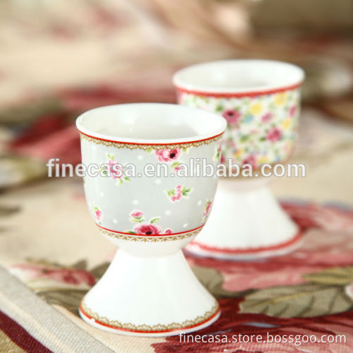 Elegant in Gift Box New Bone China Egg Cup set